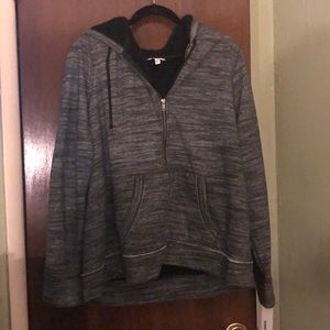 A soft fleece lined sweatshirt  with hood